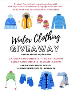 Winter Clothing Giveaway 2022 Flyer